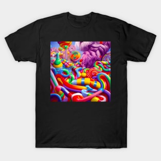 Candy Landscape - AI Art T-Shirt